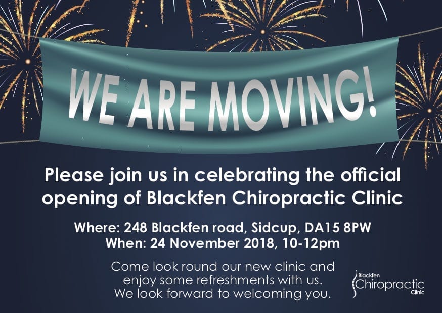 Opening flyer | Blackfen Chiropractic Clinic
